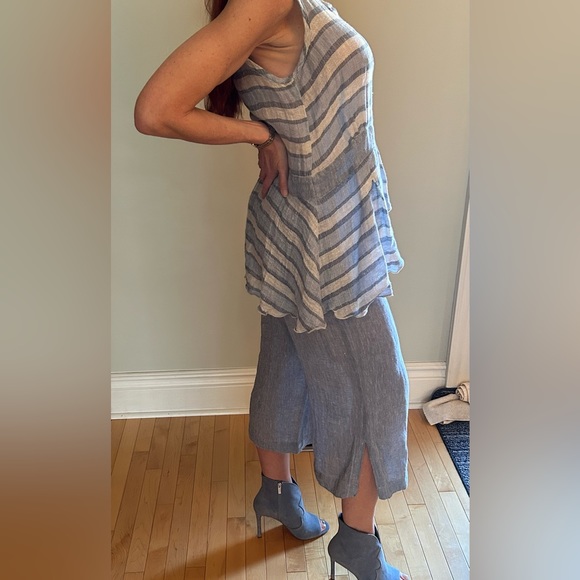 Marilu Moda Italian linen, layered pants suit, very flowy and relaxed fit - Picture 5 of 8